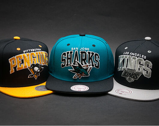 Kšiltovka Mitchell & Ness Team Arch San Jose Sharks Teal/Black Snapback
