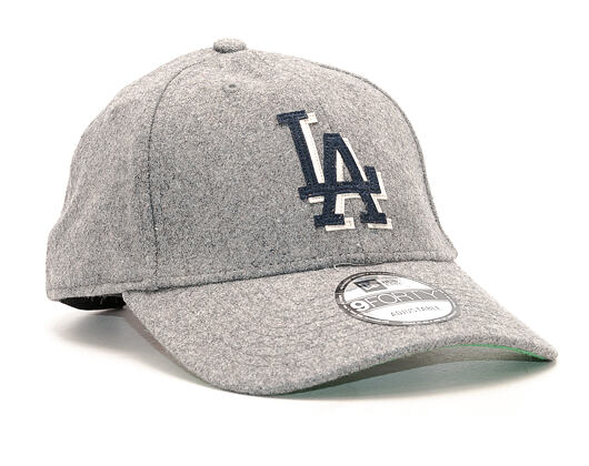Kšiltovka New Era Wool Felt Logo Los Angeles Dodgers Grey 9FORTY Strapback