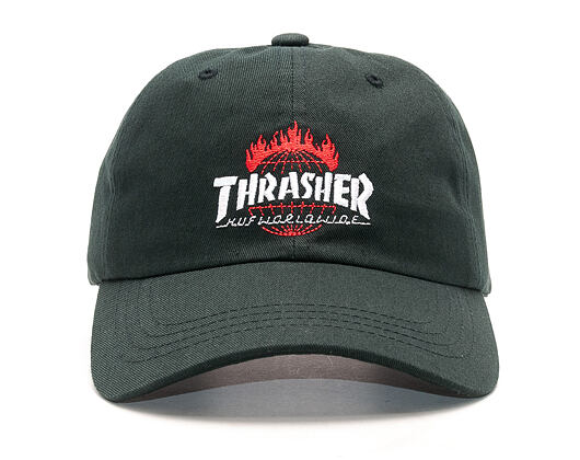Kšiltovka HUF Thrasher Curve Visor Black Strapback