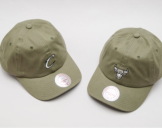 Kšiltovka Mitchell & Ness Morbido Slouch Chicago Bulls Khaki Strapback