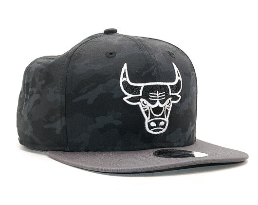 Kšiltovka New Era Camo Chicago Bulls 9FIFTY Black Camo/Grey Snapback