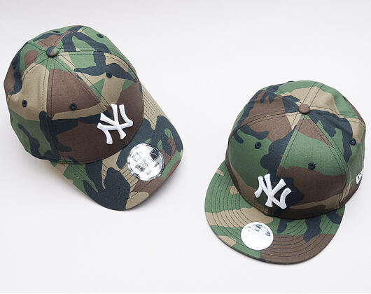 Dámská Kšiltovka New Era League Essential New York Yankees 9FIFTY Woodland Camo Snapback