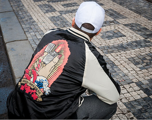 Kšiltovka Pink Dolphin Tombstone 5-Panel Structured White Snapback