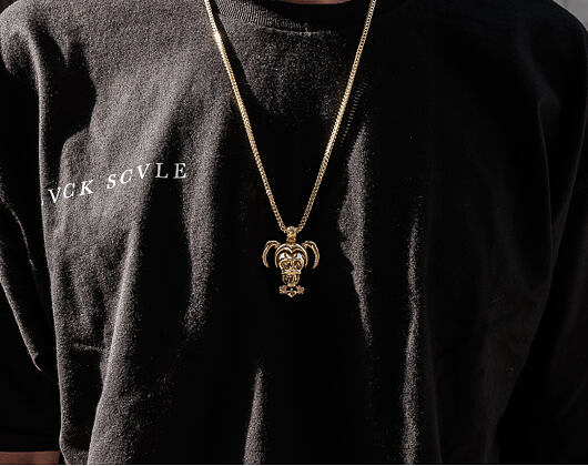 Pozlacený Řetízek na krk King Ice The 14K Gold Harley Quinn Necklace from Suicide Squad
