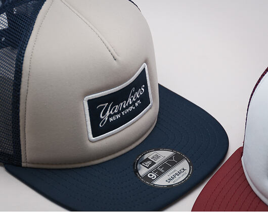 Kšiltovka New Era Emblem Foam Snap New York Yankees Gray/Navy 9FIFTY Snapback