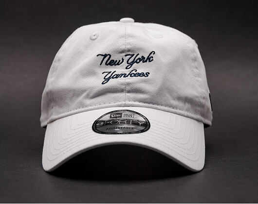 Kšiltovka New Era Sunbleach Unstructured New York Yankees 9FORTY White Strapback