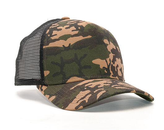 Kšiltovka New Era Seasonal Camo 9FORTY TRUCKER Woodland Camo Snapback