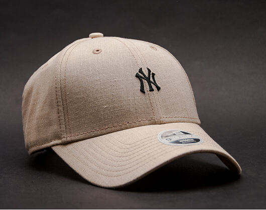 Dámská Kšiltovka New Era Linen Small Logo New York Yankees 9FORTY Camel Strapback