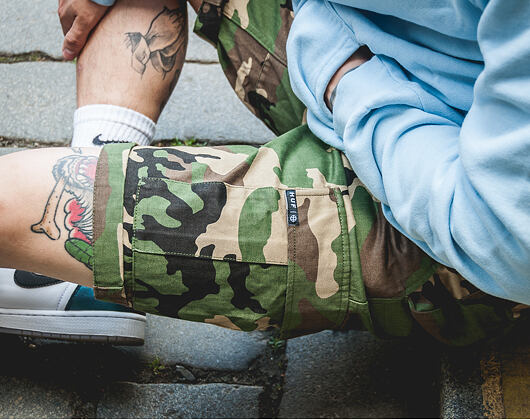 Kraťasy HUF Fatigue Cargo Woodland Camo