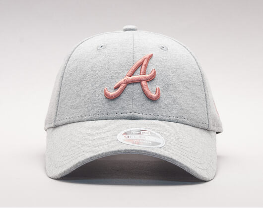 Dámská Kšiltovka New Era Jersey Essential Atlanta Braves 9FORTY Gray/Blush Strapback