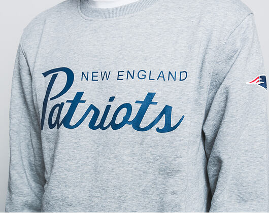 Mikina New Era Team Apparel Crewneck New England Patriots Light Grey Heather
