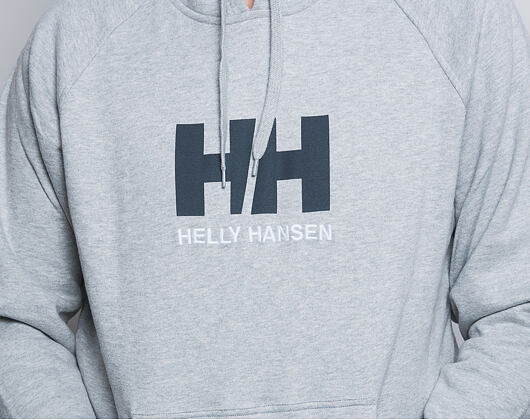 Mikina S Kapucí Helly Hansen HH Logo Hoodie Grey Melange