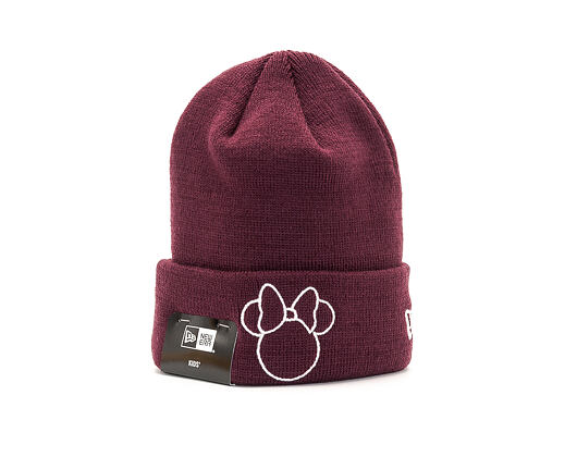 Dětský Kulich New Era Disney Knit Minnie Mouse Youth Frosted Burgundy