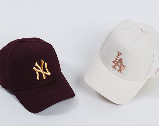 Damská Kšiltovka New Era Melton 9FORTY A-Frame Los Angeles Dodgers Satin/Gold Snapback