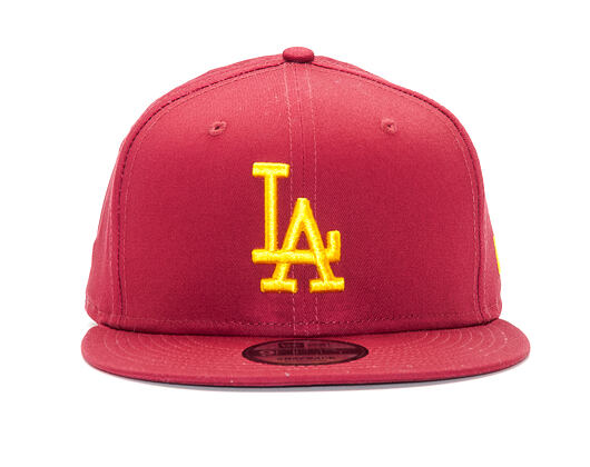 Kšiltovka New Era League Essential Los Angeles Dodgers 9FIFTY Carmine/Gold Snapback