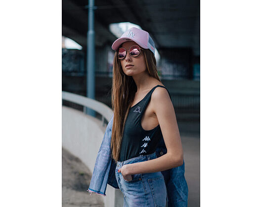 Dámská Kšiltovka New Era Oxford A Frame Trucker Los Angeles Dodgers 9FORTY Pink/White Snapback
