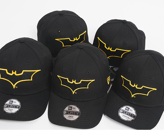Dětská Kšiltovka New Era Char Outl Batman 9FORTY Toddler Black/Cyber Yellow Strapback