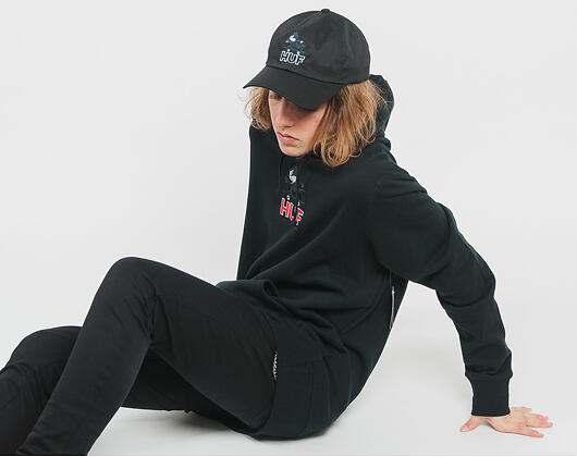 Mikina S Kapucí HUF Felix The Cat Hooded Sweatshirt Skate Black