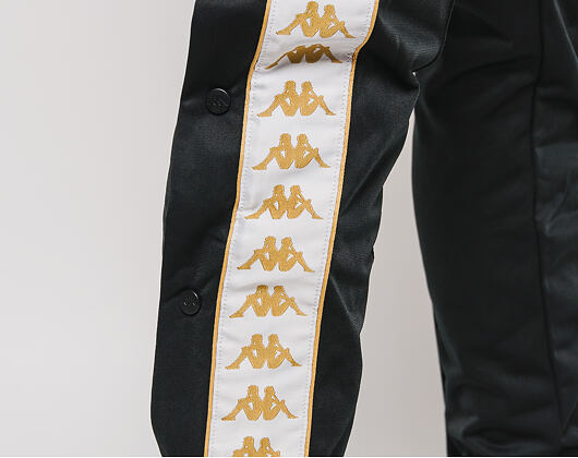 Tepláky Kappa Banda Astoria Snaps Slim Black/White/Gold