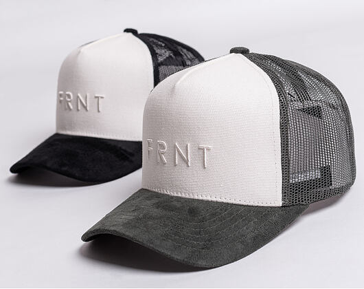 Kšiltovka UPFRONT Truth Canvas Baseball Trucker Cap Off White/ Army Green Snapback