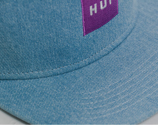 Kšiltovka HUF Denim Box Logo Bleached Denim Snapback