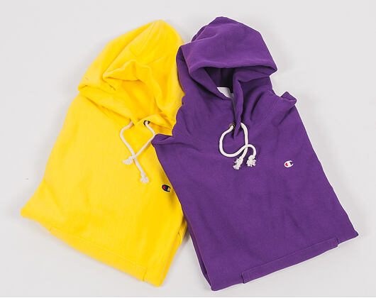 Mikina S Kapucí Champion Hooded Mini Logo Sweatshirt Purple