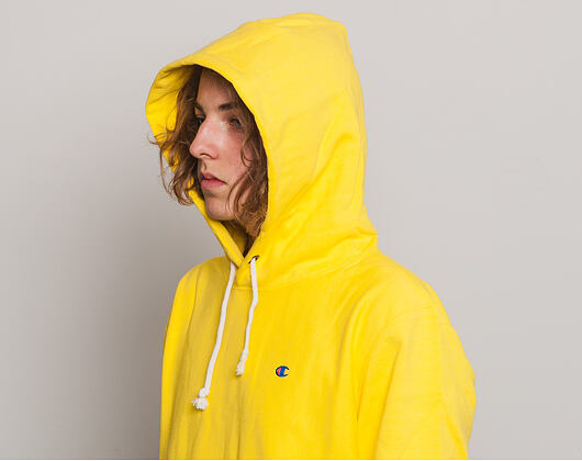 Mikina S Kapucí Champion Hooded Mini Logo Sweatshirt Bright Yellow