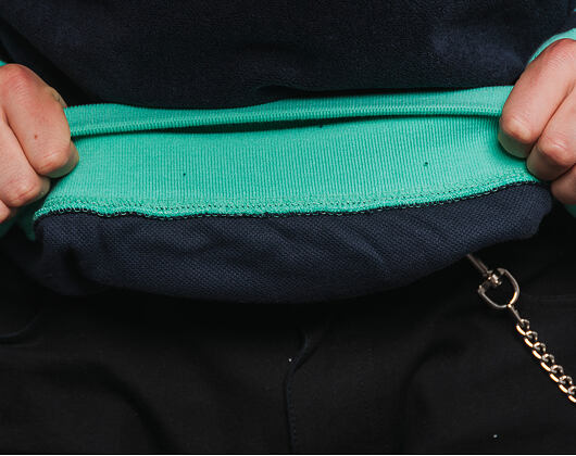 Mikina Champion Crewneck Sweatshirt Classic Logo Navy/Green