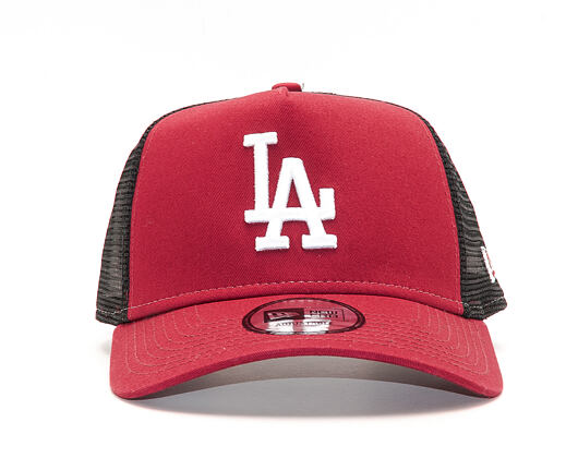 Kšiltovka New Era  League Essential Los Angeles Dodgers 9FORTY A-FRAME TRUCKER  Cardinal / Optic Whi
