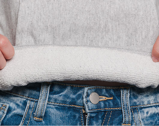 Dámská Mikina S Kapucí Champion Classic Mini Logo Chest Embroidered Grey