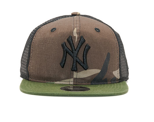 Dětská Kšiltovka New Era Trucker Washed Camo New York Yankees 9FIFTY Youth Marine Navy Camo Snapback