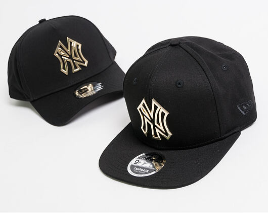 Kšiltovka New Era A Frame Metal Badge New York Yankees 9FORTY Black/Gold Snapback