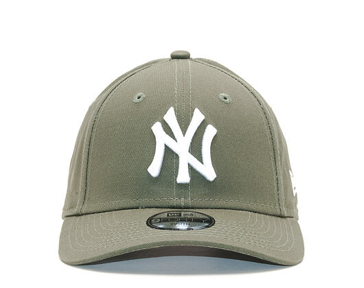 Dětská Kšiltovka New Era League Essential Kids New York Yankees 9FORTY Youth New Olive/White Strapba