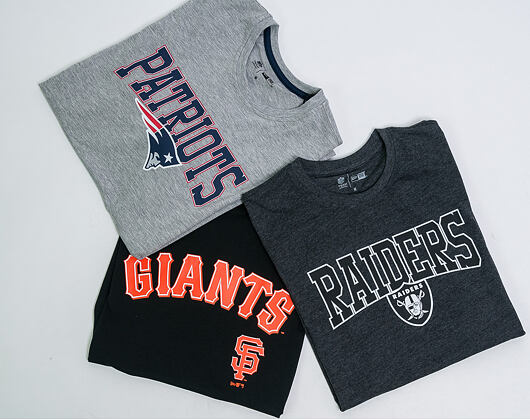 Triko New Era Team Apparel NFL Script Tee Oakland Raiders Heather Grey