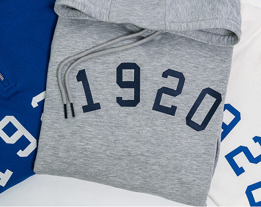 Mikina S Kapucí New Era Branded Po Hoody Light Grey Heather