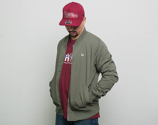Bunda New Era Branded Sherpa Bomber New Olive
