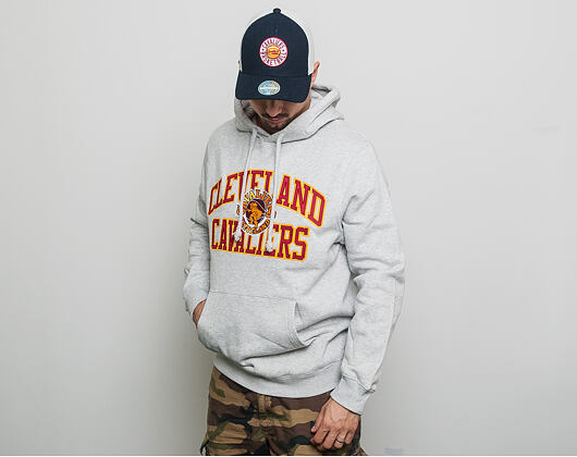 Mikina S Kapucí Mitchell & Ness Play Off Win Hoody Cleveland Cavaliers Grey