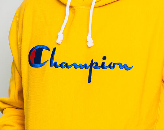 Mikina Champion Hooded Sweatshirt Classic Logo Yellow