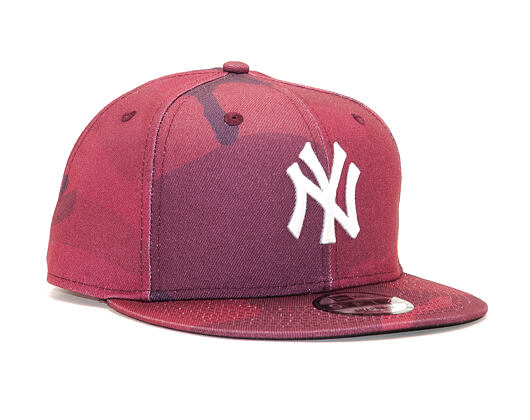 Kšiltovka New Era 9FIFTY Camo New York Yankees Maroon Camo/White Snapback