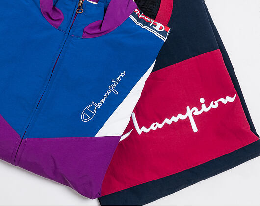 Bunda Champion Full Zip Top Stripe Purple/Blue/White