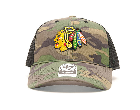 Kšiltovka 47 Brand Chicago Blackhawks Camo Branson MVP Snapback