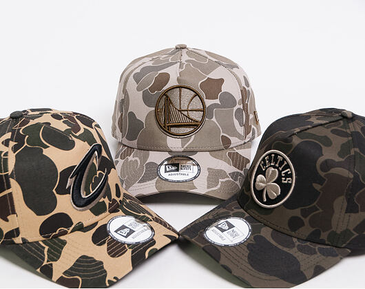 Kšiltovka New Era 9FORTY A-Frame Golden State Warriors Light Green Camo Snapback