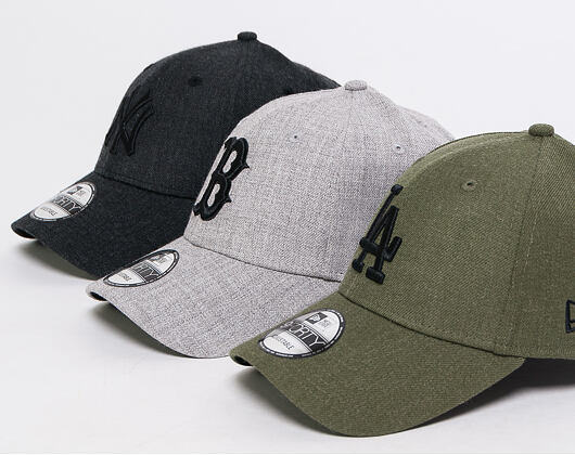 Kšiltovka New Era 9FORTY New York Yankees Heather Essential Black Strapback