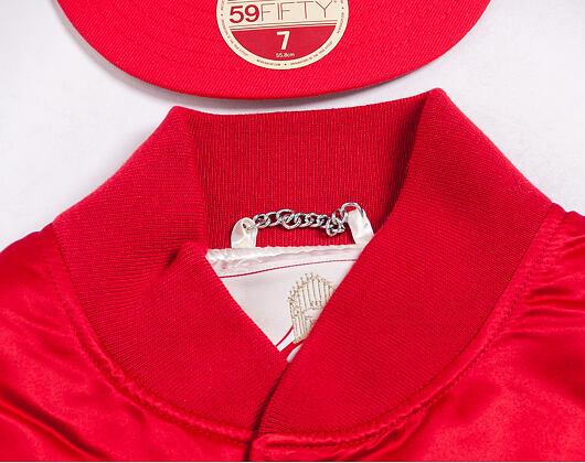 Bunda New Era Cincinnati Reds 1990 Ws Winners Varsity Jacket Scarlet