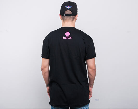 Triko Pink Dolphin Concrete Rose Tee Black