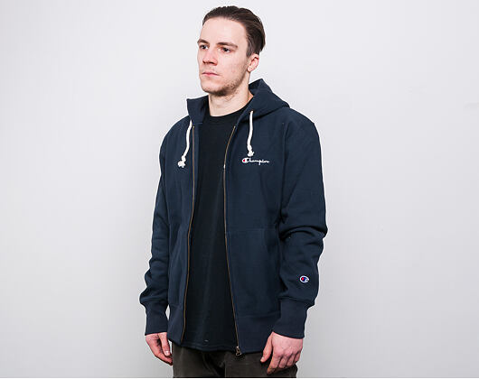 Mikina Champion Hooded Full Zip Classic Logo Navy