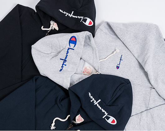 Mikina Champion Hooded Full Zip Classic Logo Navy