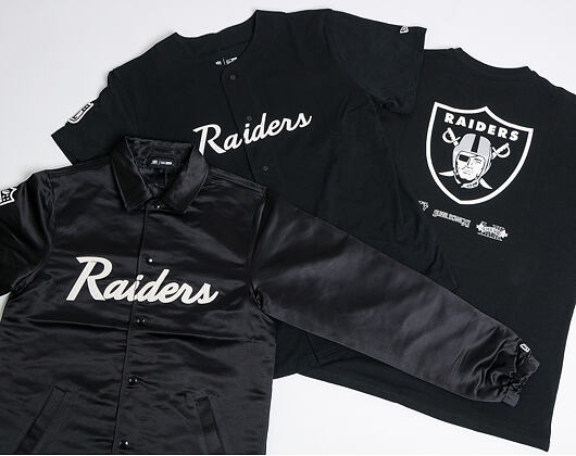 Triko New Era Oakland Raiders Script Button Up Black