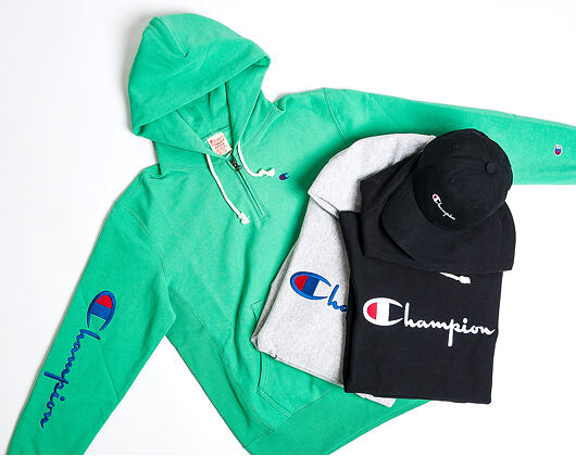 Mikina Champion Hooded Sweatshirt Classic Logo Black 212574 KK001 NBK