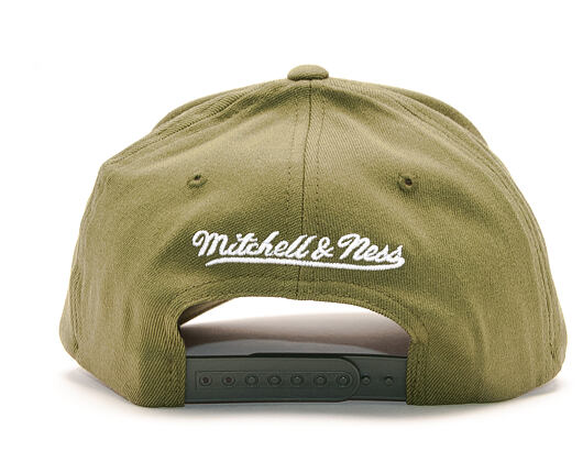 Kšiltovka Mitchell & Ness Pinscript High Crown 110 Flex-Snap Olive/White Snapback